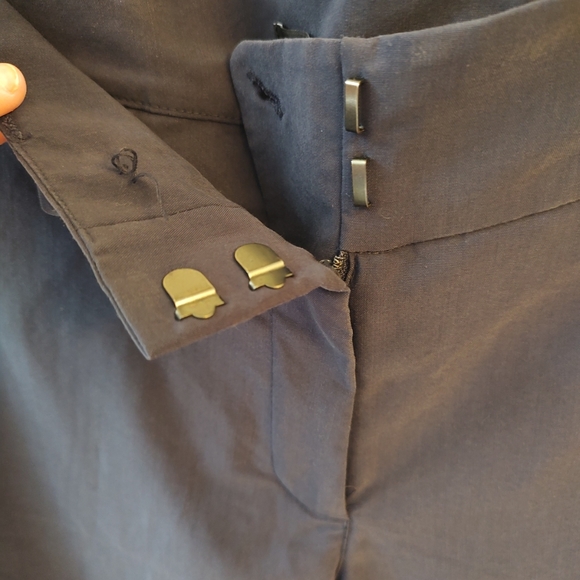 Eileen Fisher Navy Blue Tapered Full Length Dress Pants Pockets Zip Up XXS - Picture 2 of 6